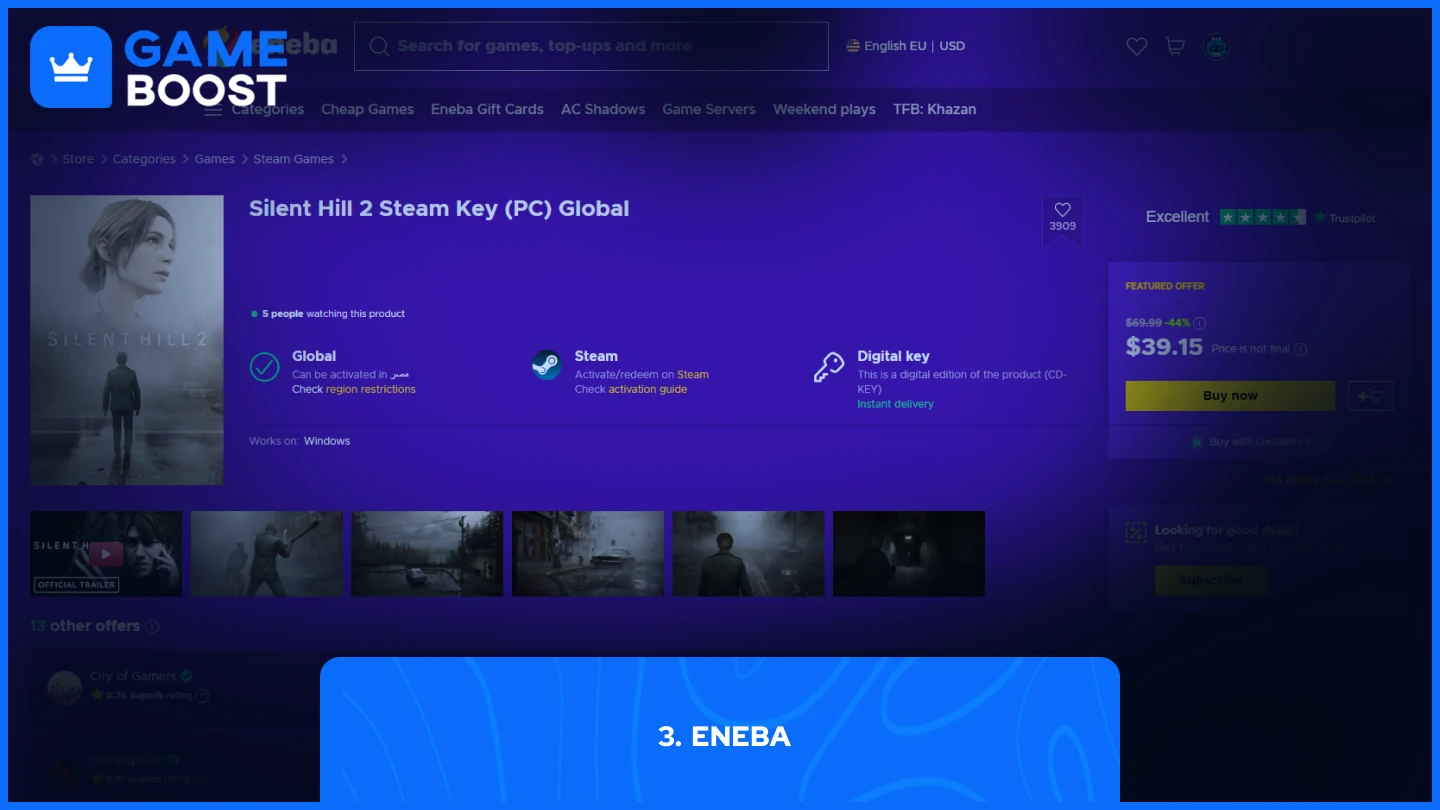 eneba silent hill 2 product page