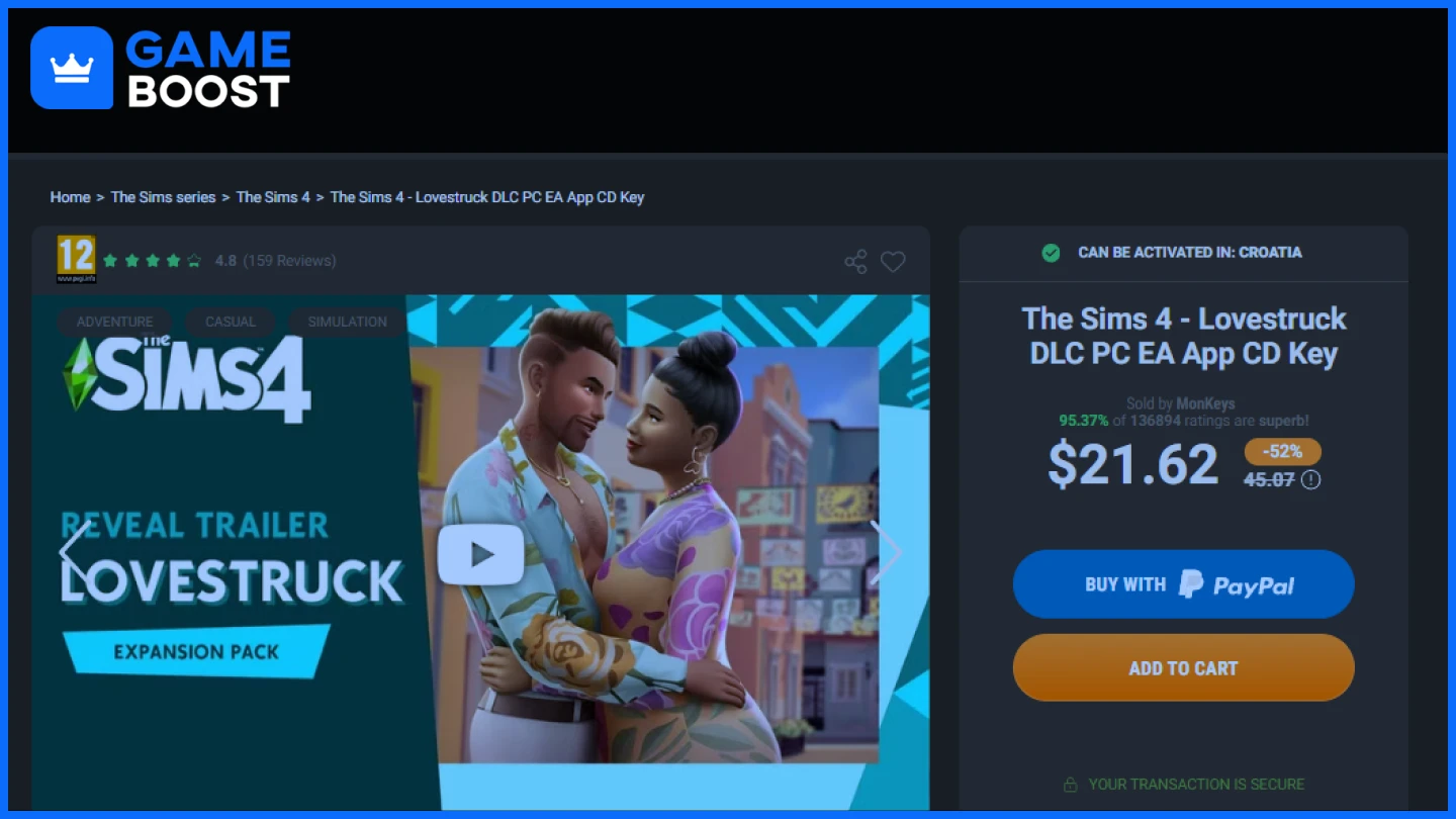 kinguin sims 4 lovestruck