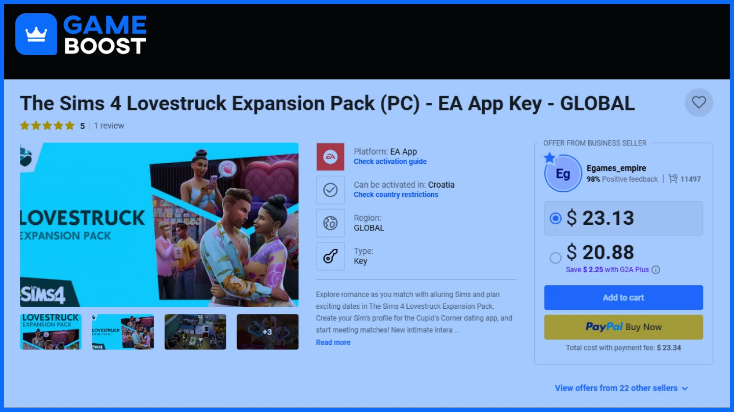 g2a sims 4 lovestruck
