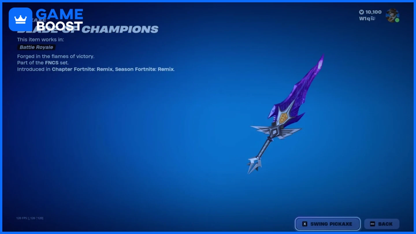 lame des champions fortnite