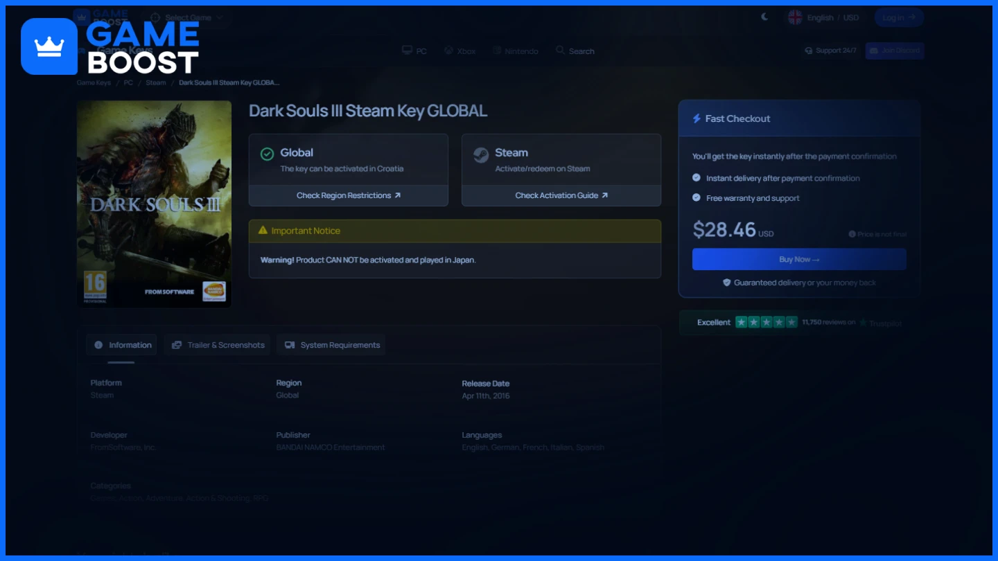 gameboost dark souls 3