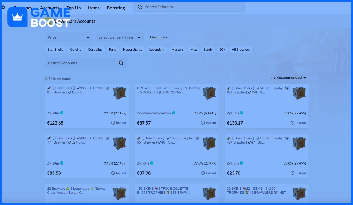 brawl stars accounts from eldorado