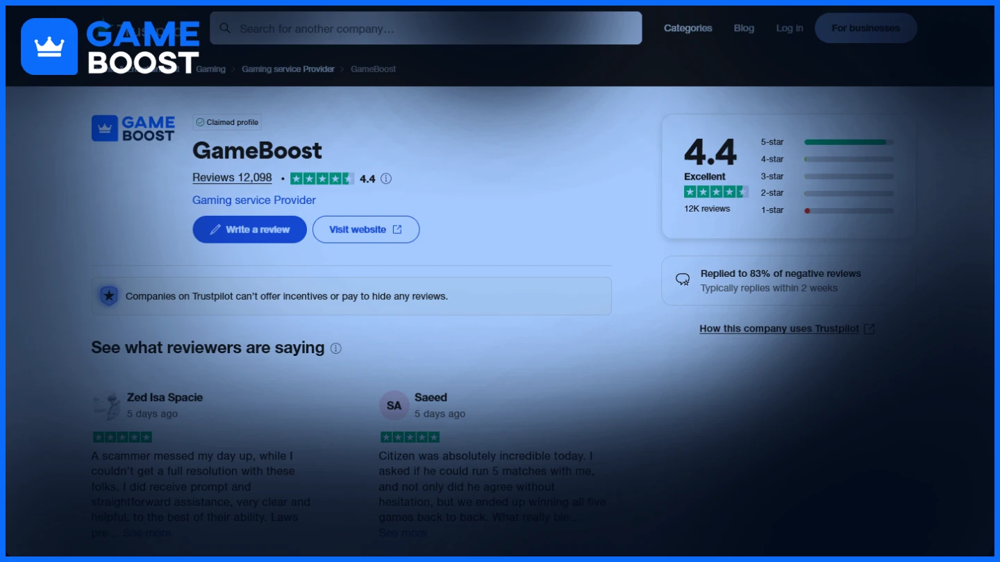 gameboost trustpilot
