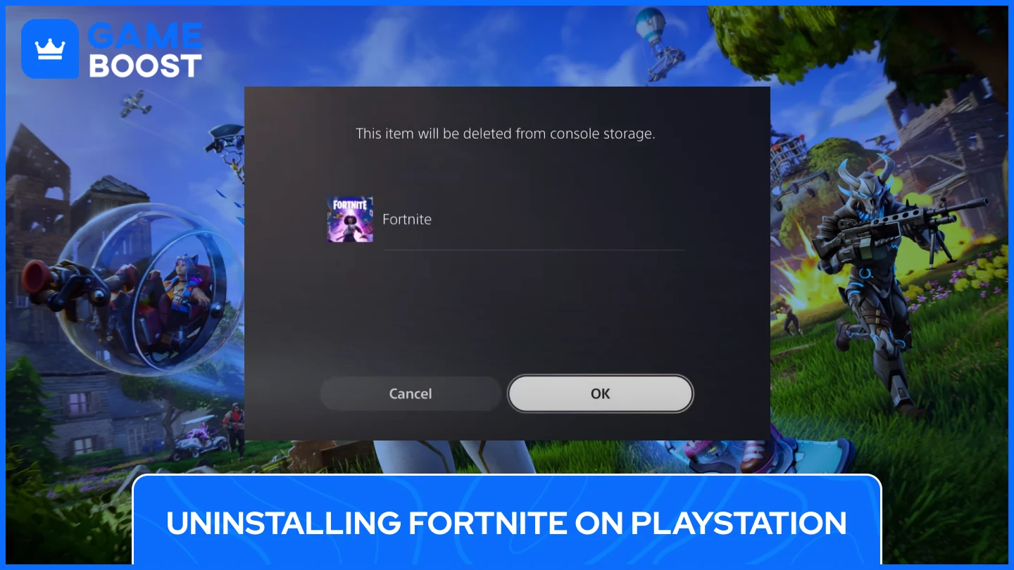 uninstalling fortnite on playstation