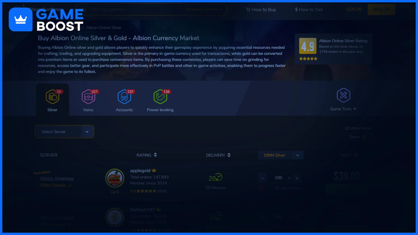 playerauctions albion online silver