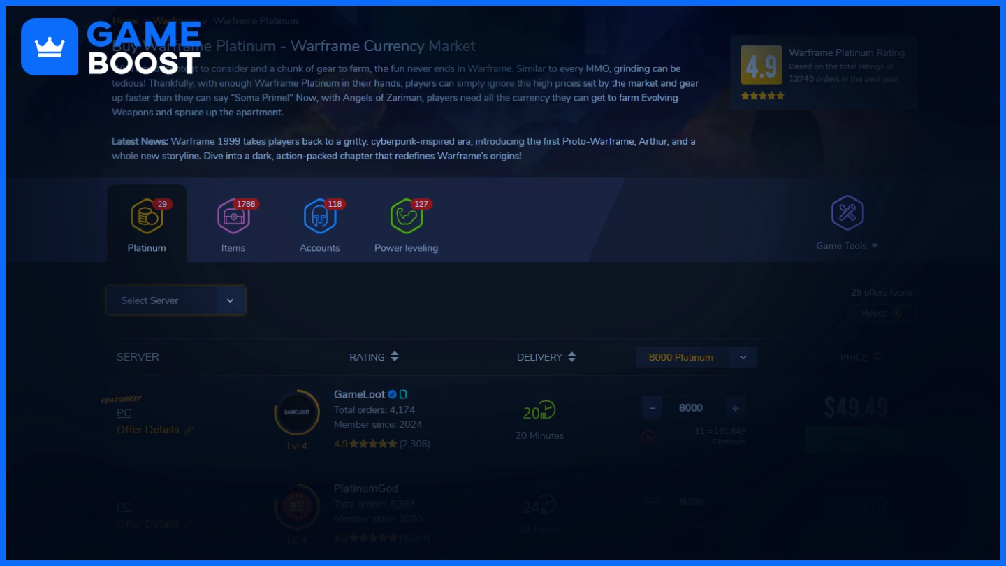 playerauctions warframe platinum 