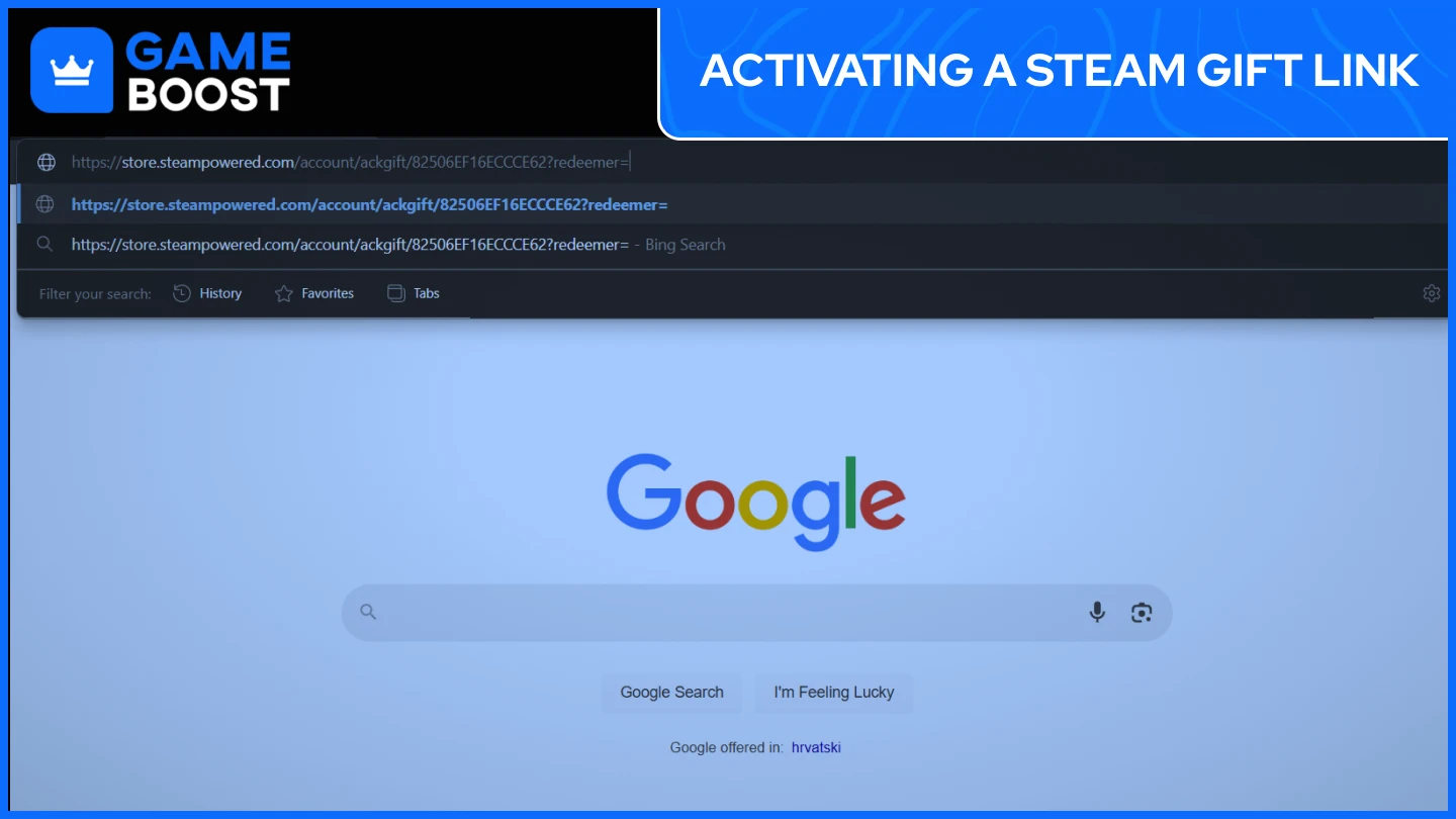 activating steam gift link