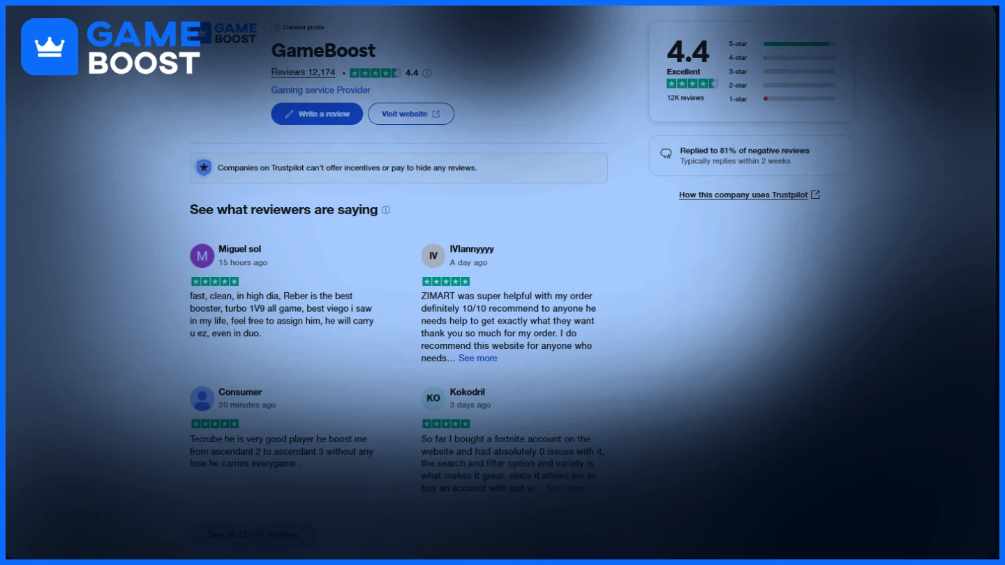 gameboost truspilot