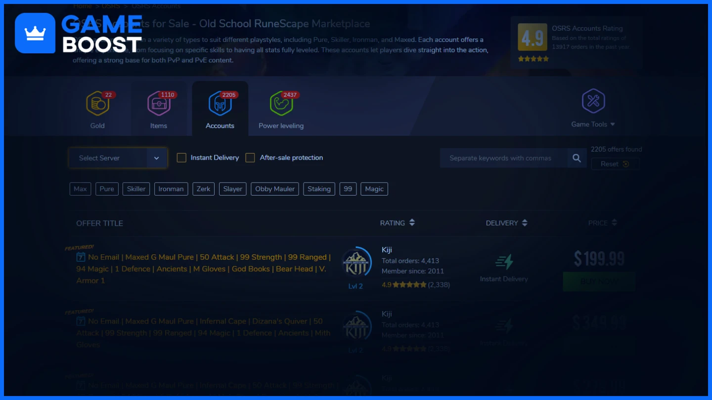 playerauctions osrs accounts