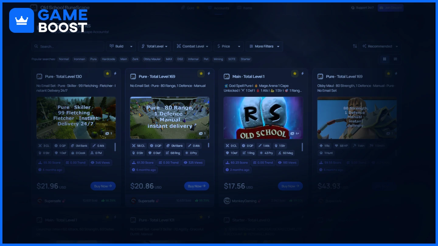 gameboost osrs accounts