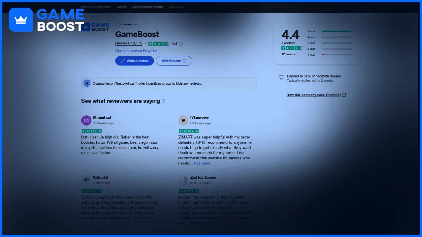 gameboost trustpilot