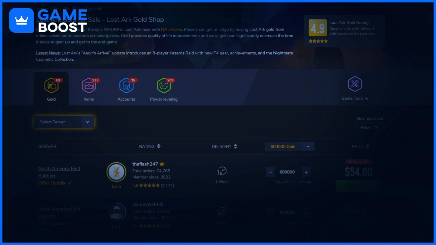 playerauctions lost ark gold