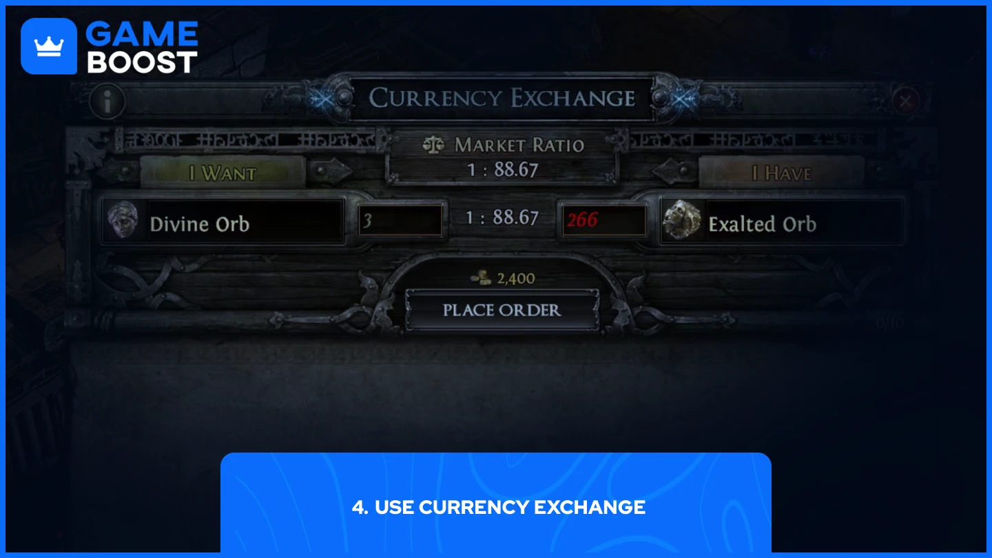 currency exchange tab in poe 2