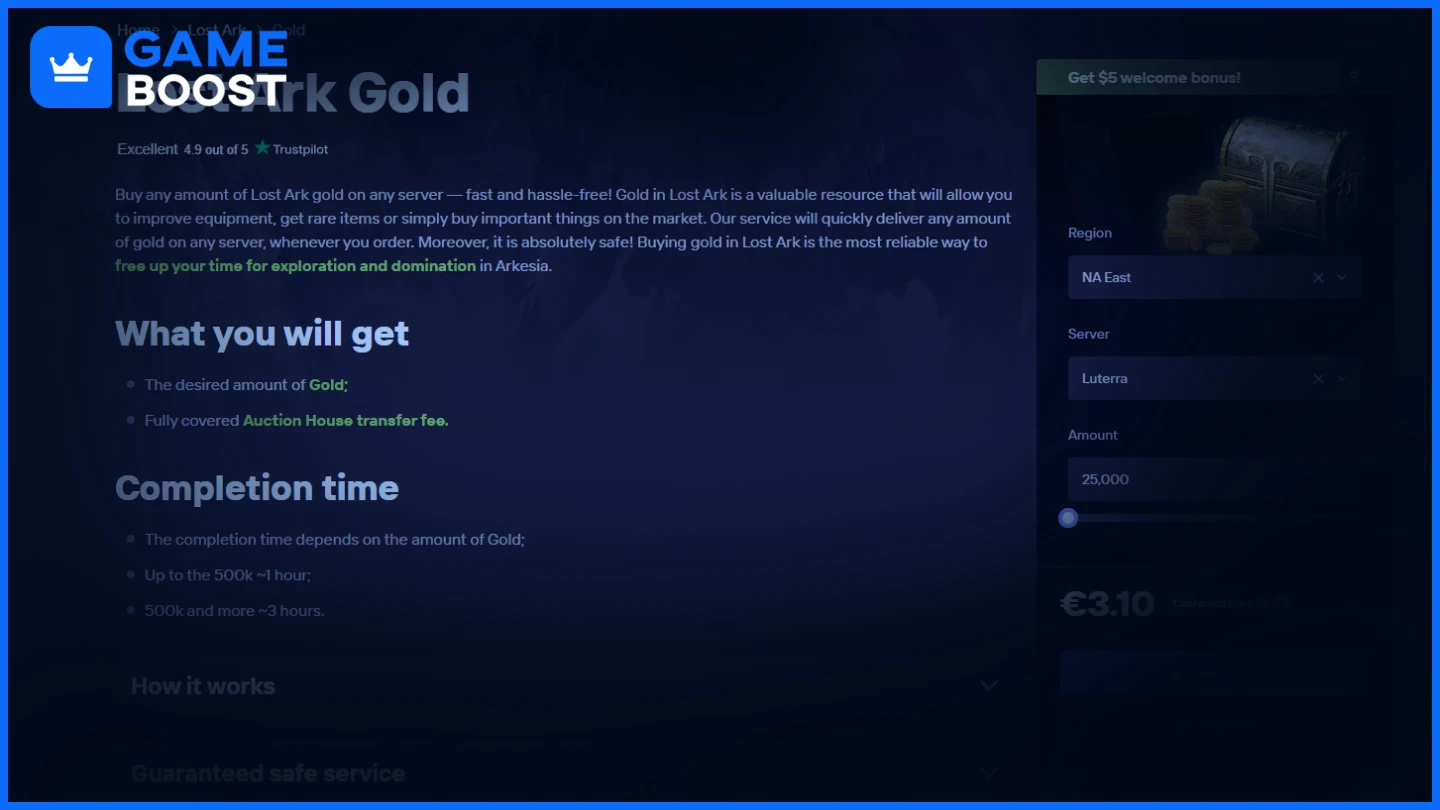 overgear lost ark gold