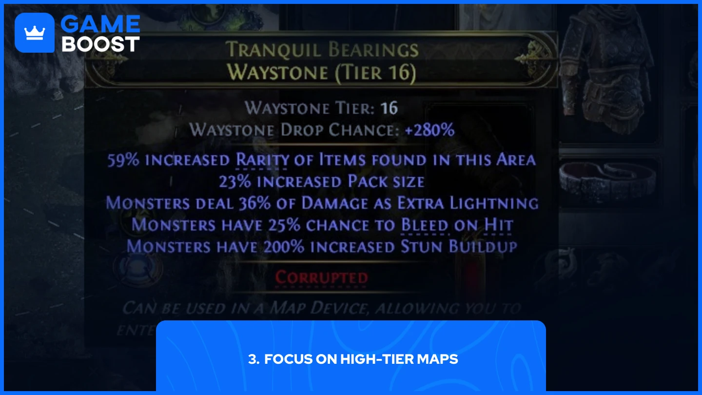 a picture of a waystone lvl 16 in poe 2