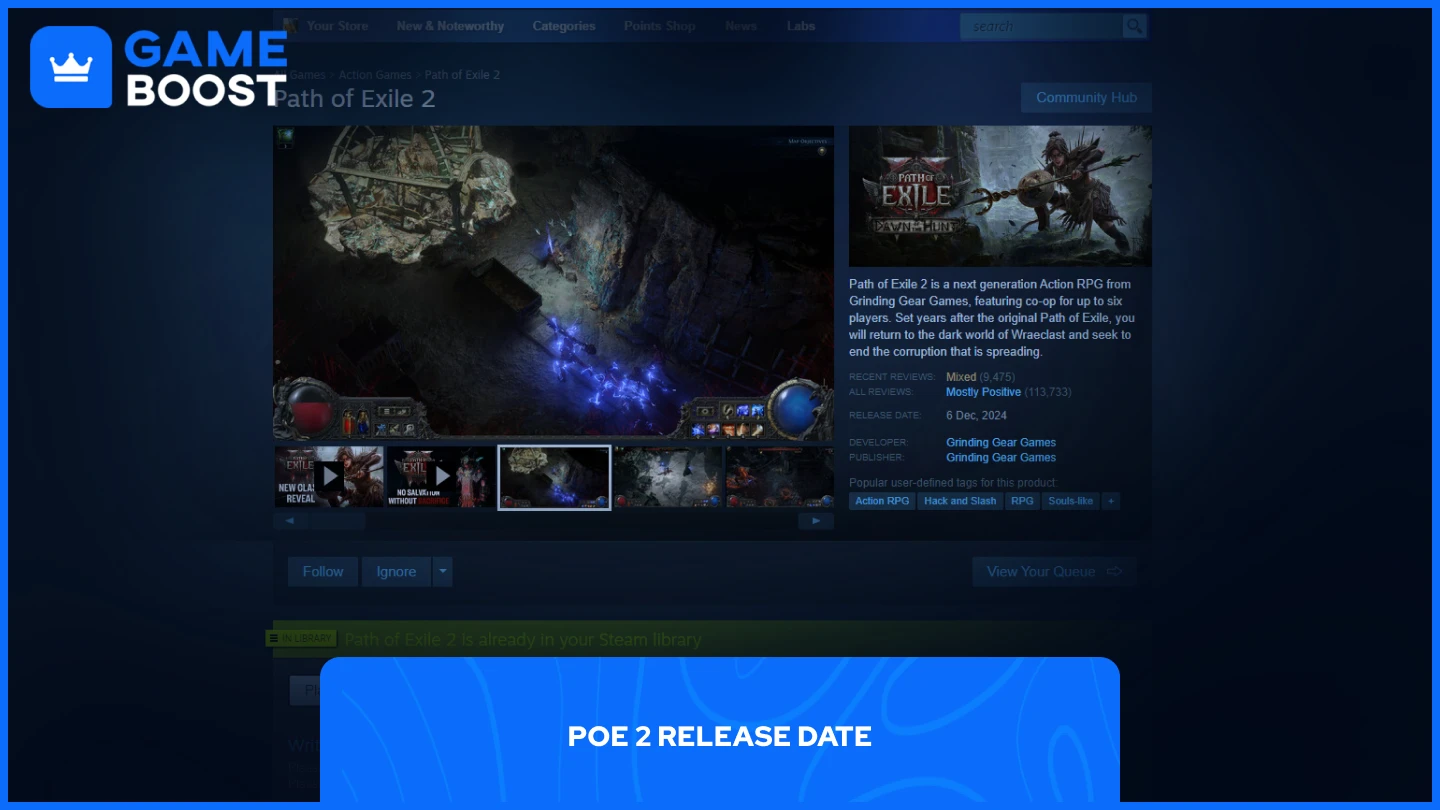 poe2 スチームページの画像