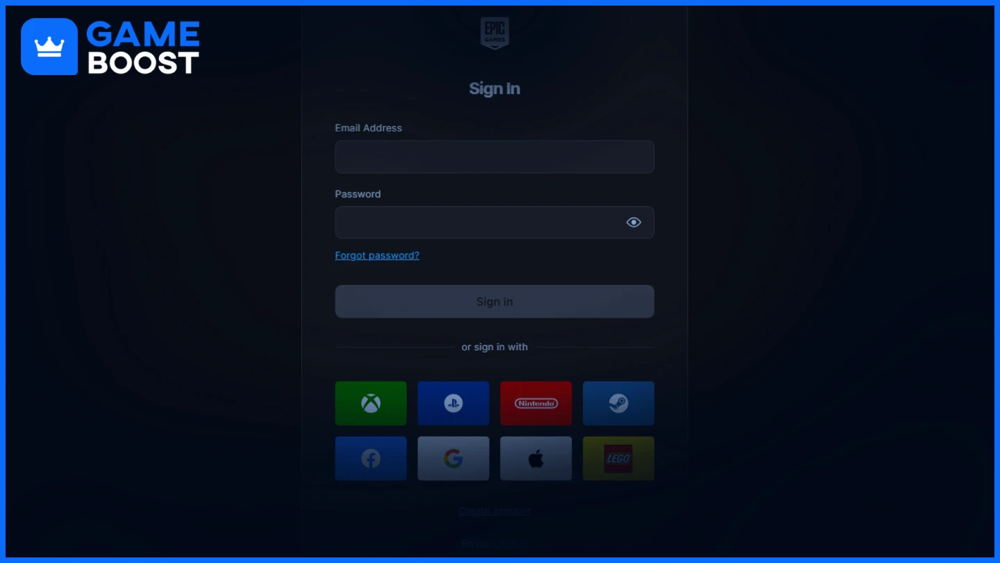 epic games login 