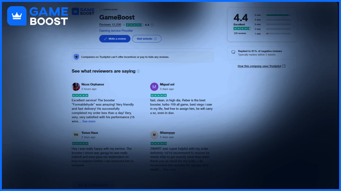 gameboost trustpilot