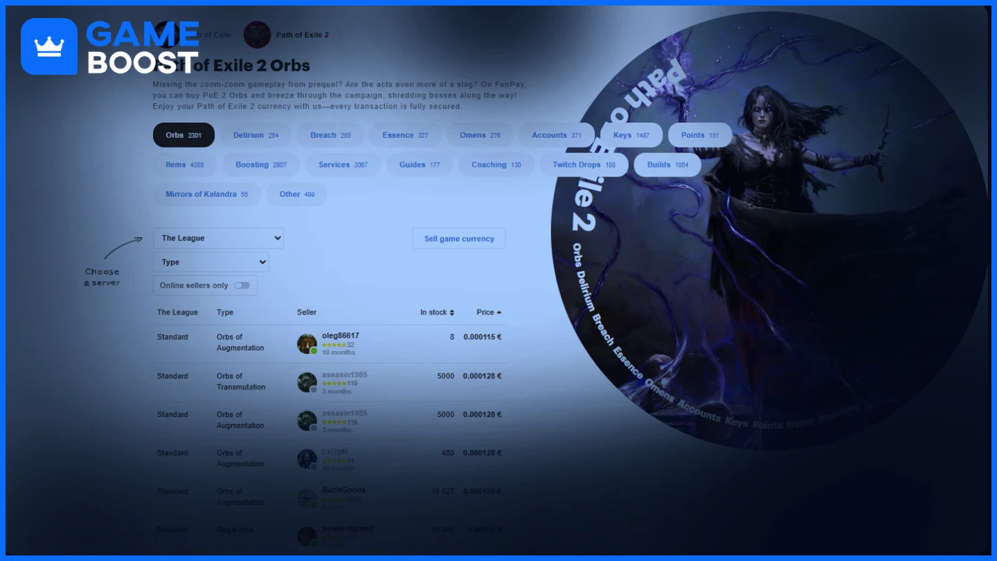funpay poe 2 currency