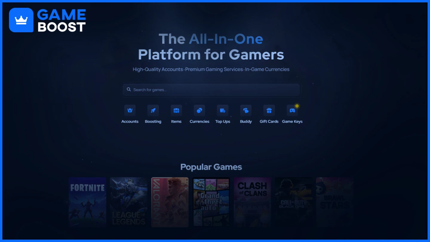 gameboost homepage