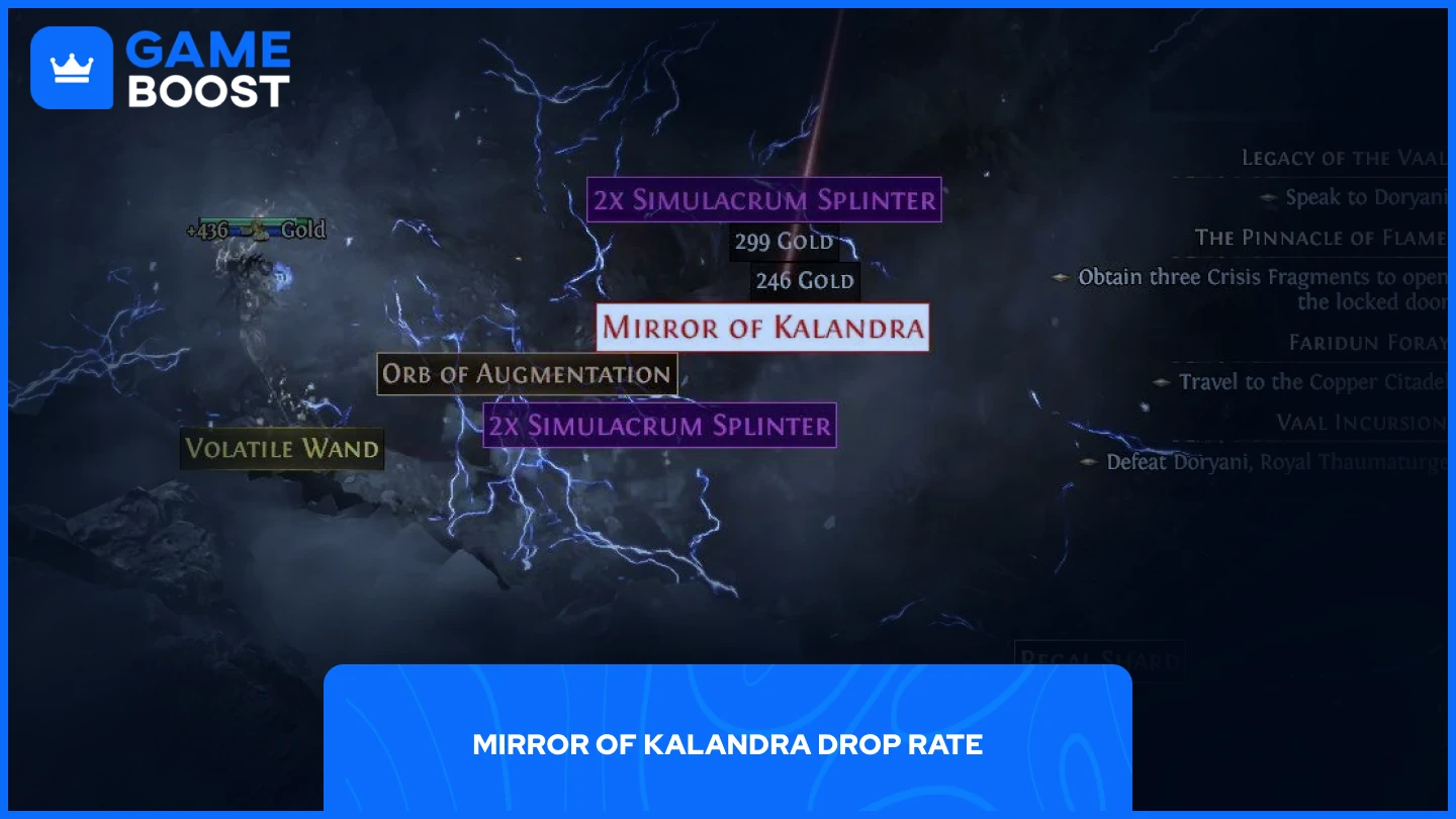 a picture of mirror of kalandra drop on the order