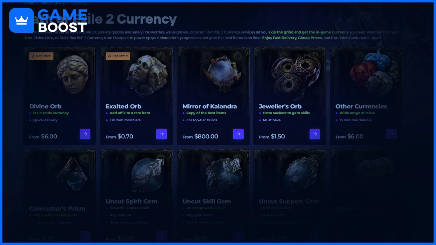 overgear poe 2 currency