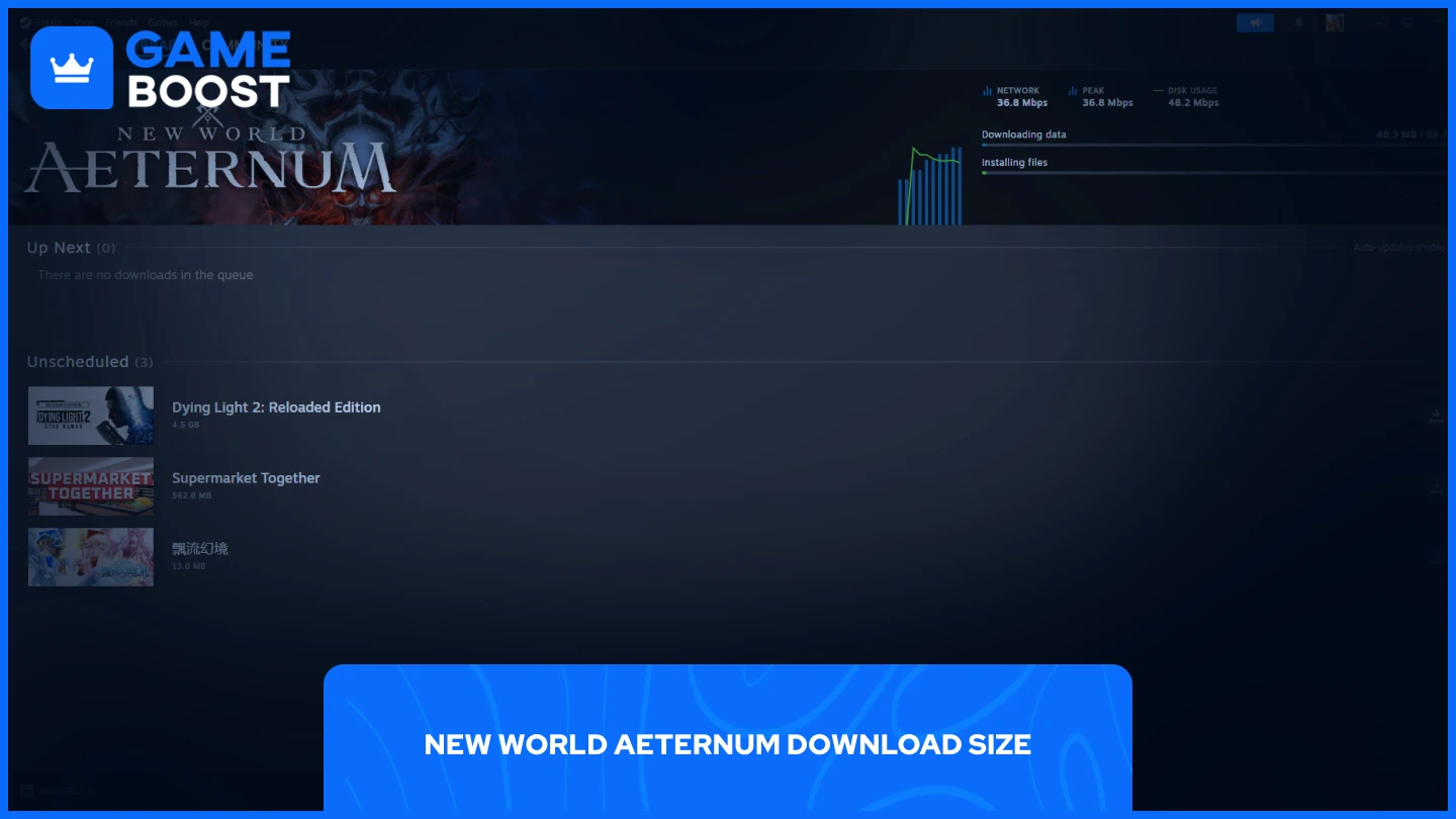 steam downloading new world