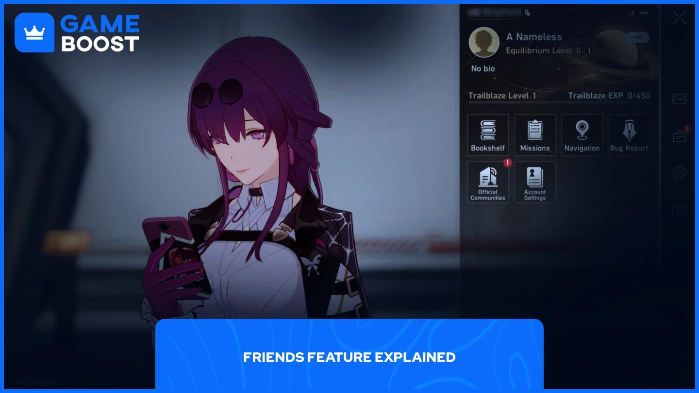 a picture of Kafka using her mobile in hsr