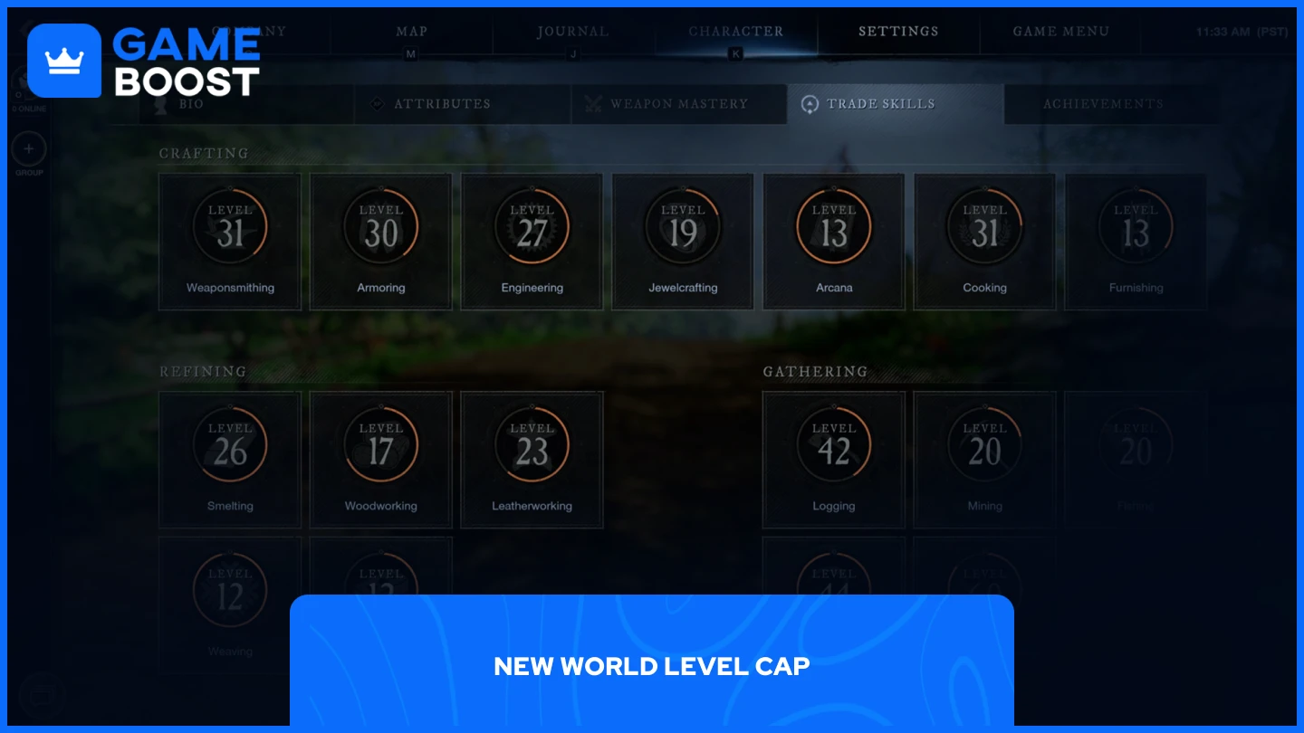 new world trade skill levels