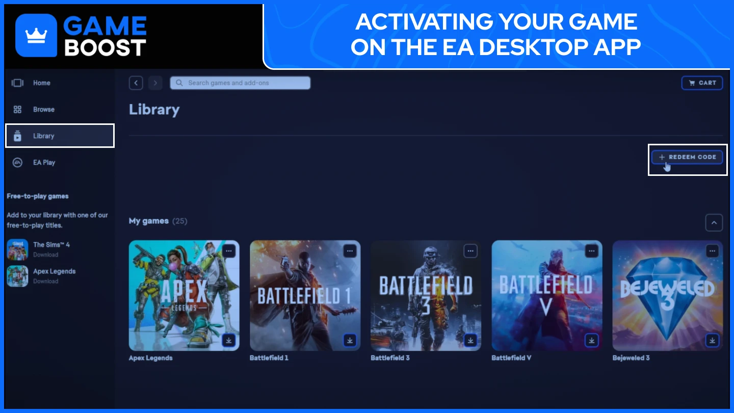 ea app library