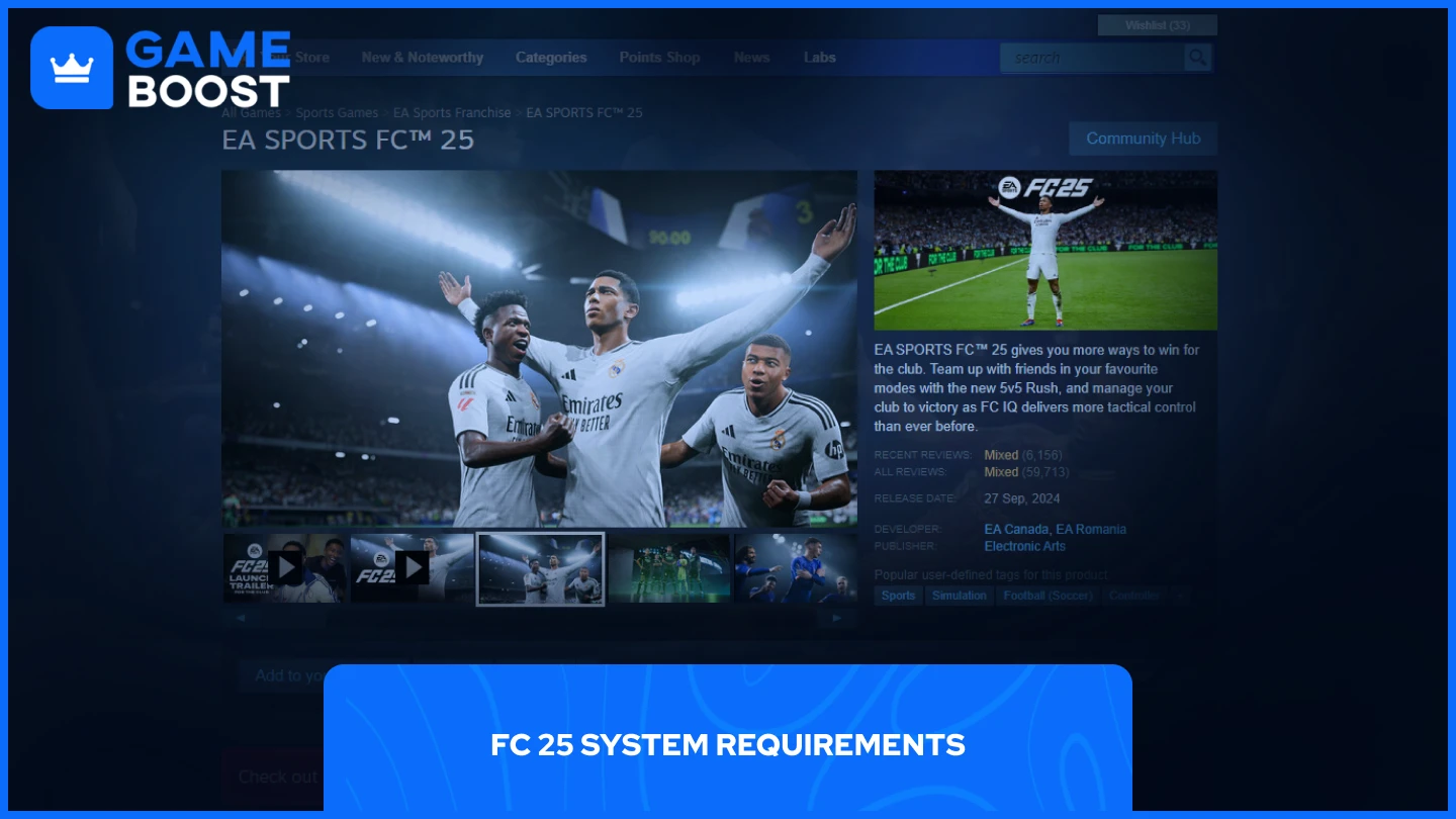 fc 25 steam store page