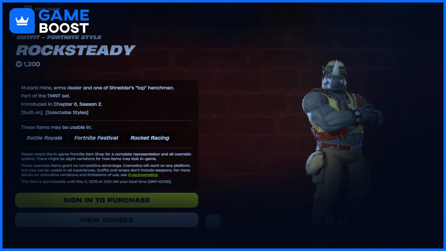 fortnite rocksteady