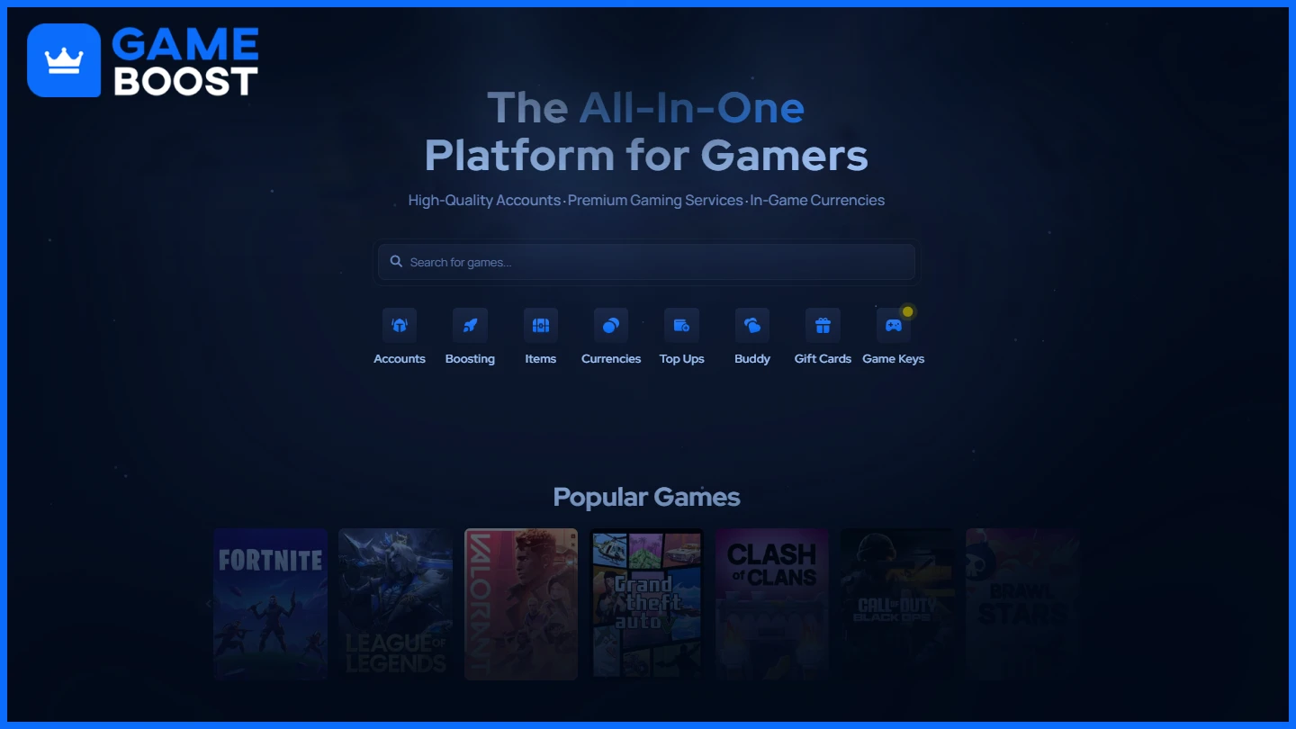 gameboost homepage