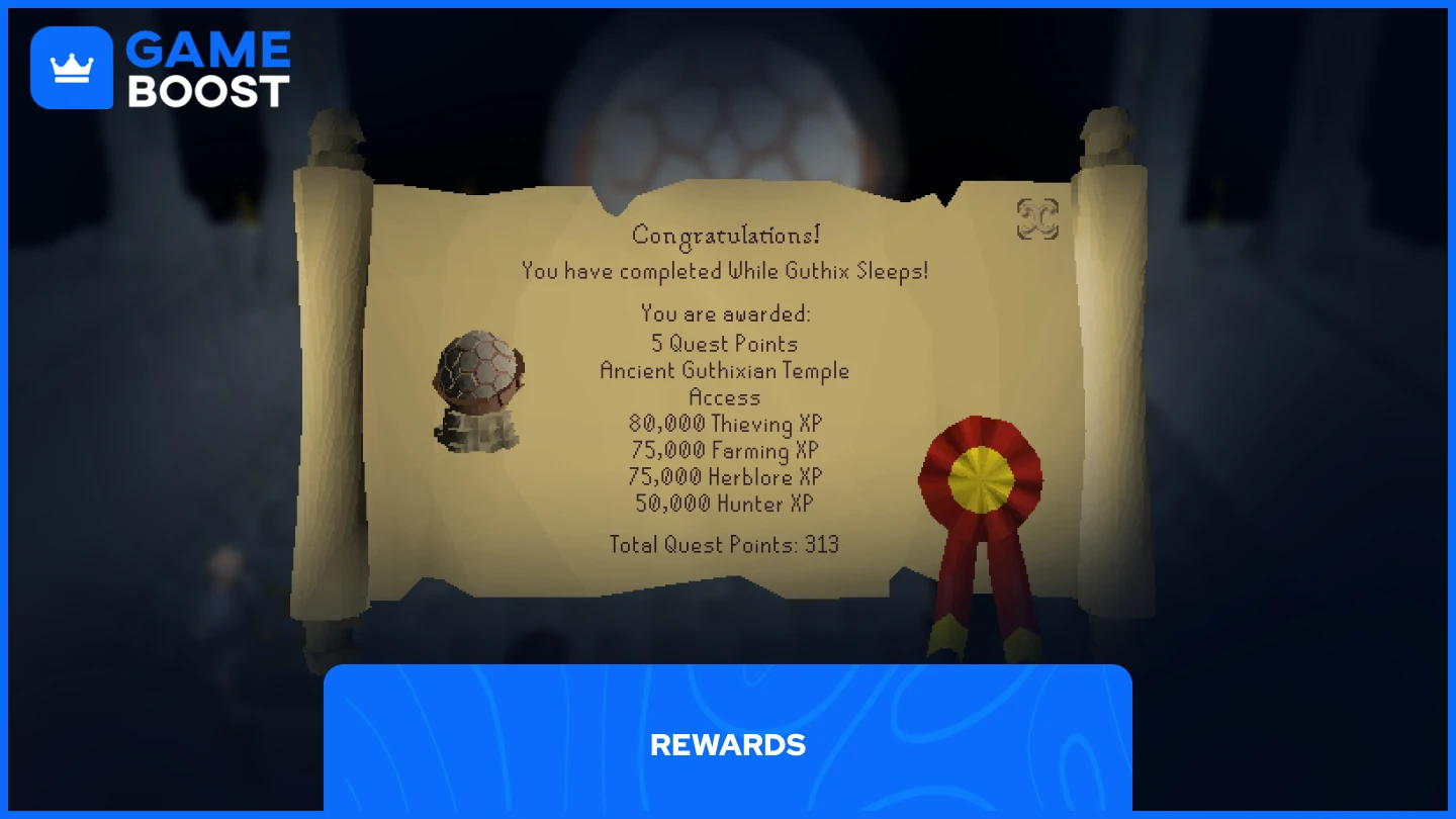 a picture of While Guthix Sleeps rewards in osrs