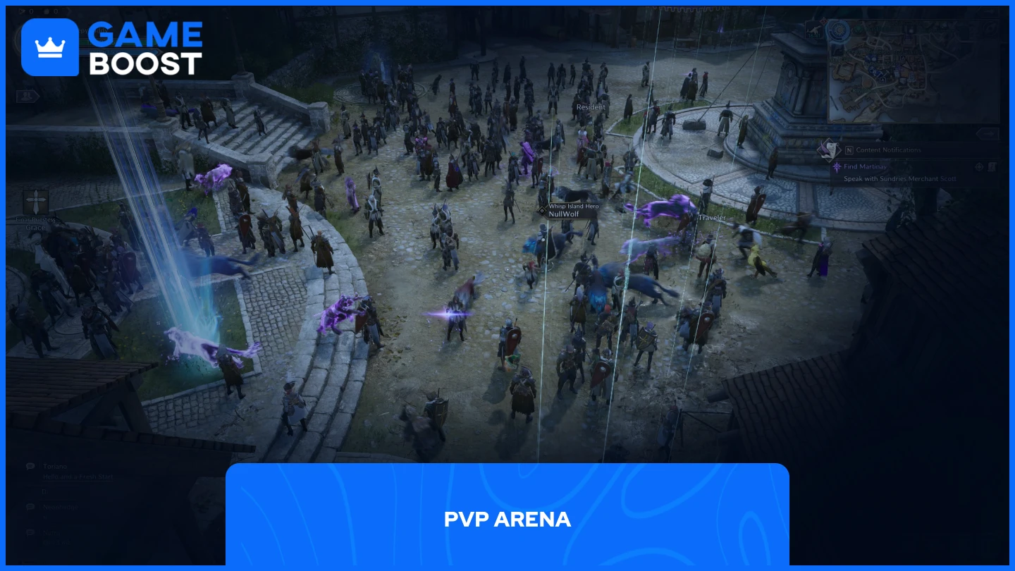 a picture for multiple players standing as a crowd in throne and liberty