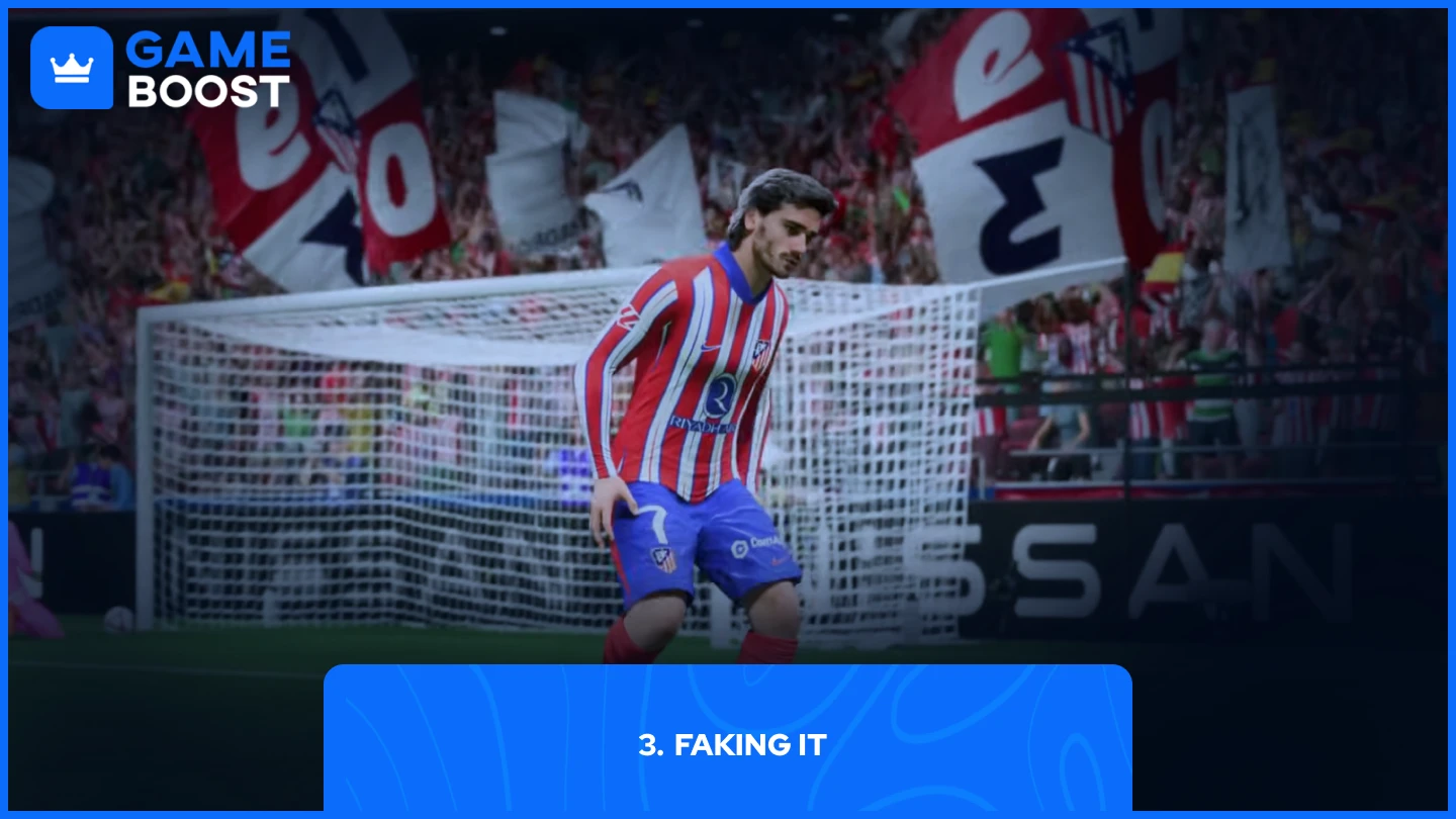a picture of a player faking an injury celebration