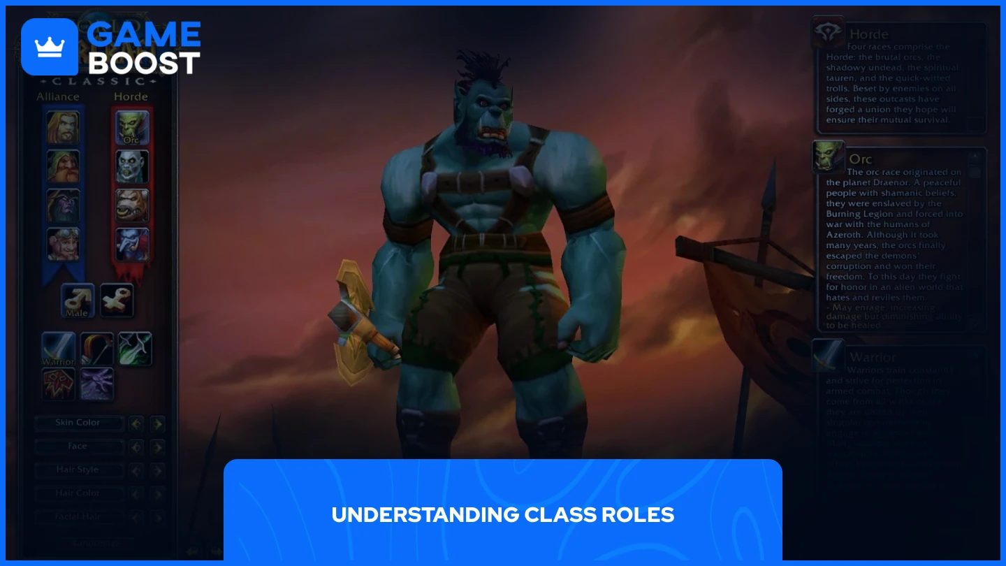 una foto della creazione del personaggio in wow classic