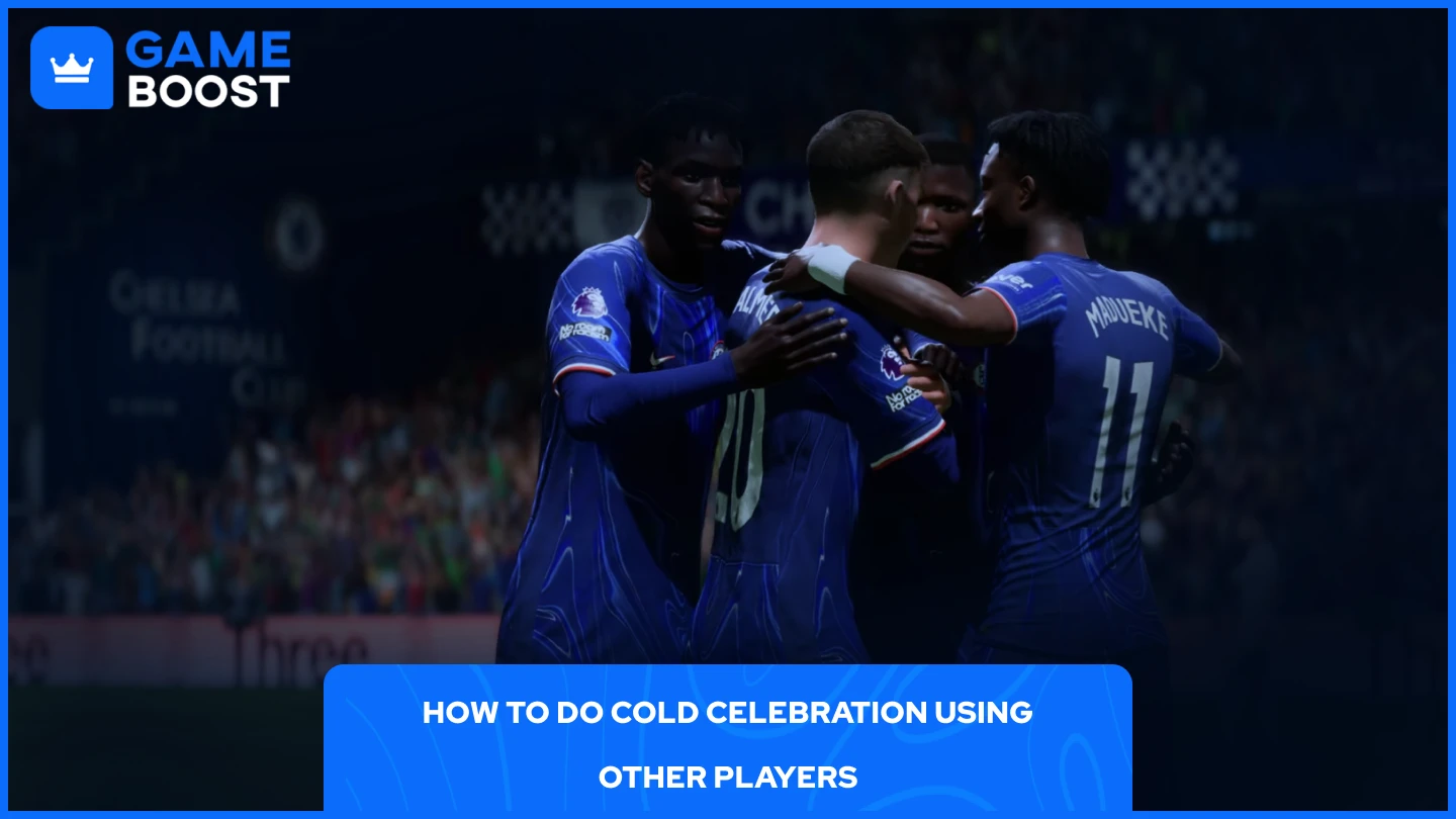 a picture of Chelsea players celebrating after scoring a goal