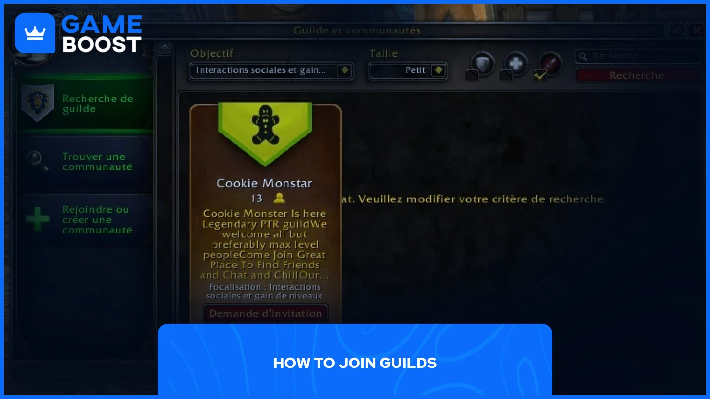 a picture of a player receiving an invitation from a guild