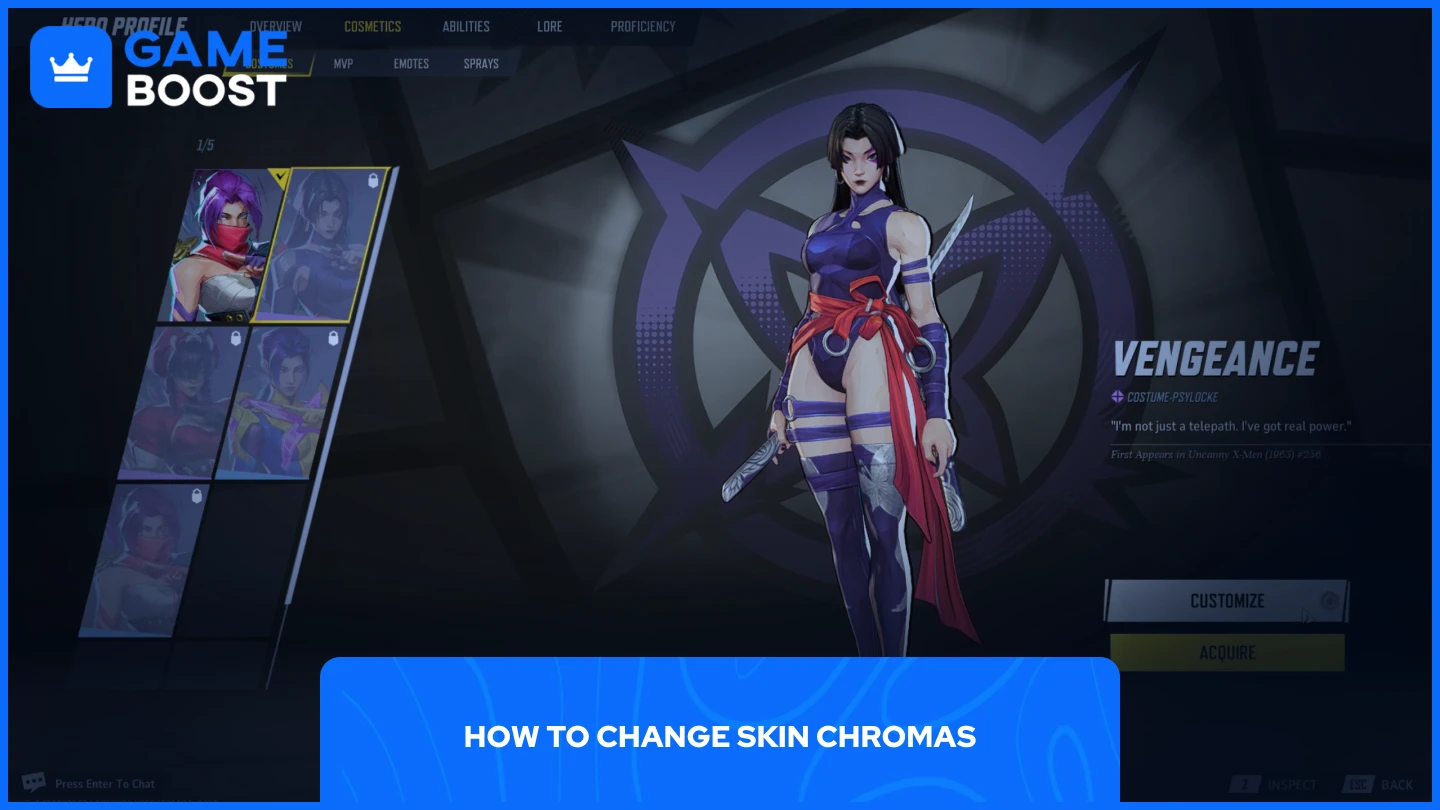 a picture of psylocke Vengeance skin