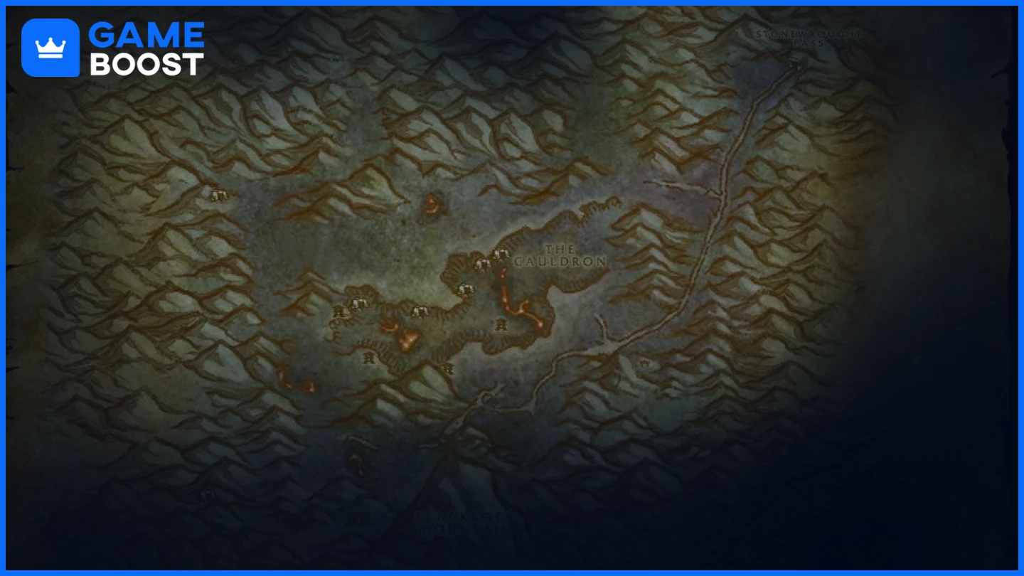 wow classic searing gorge map