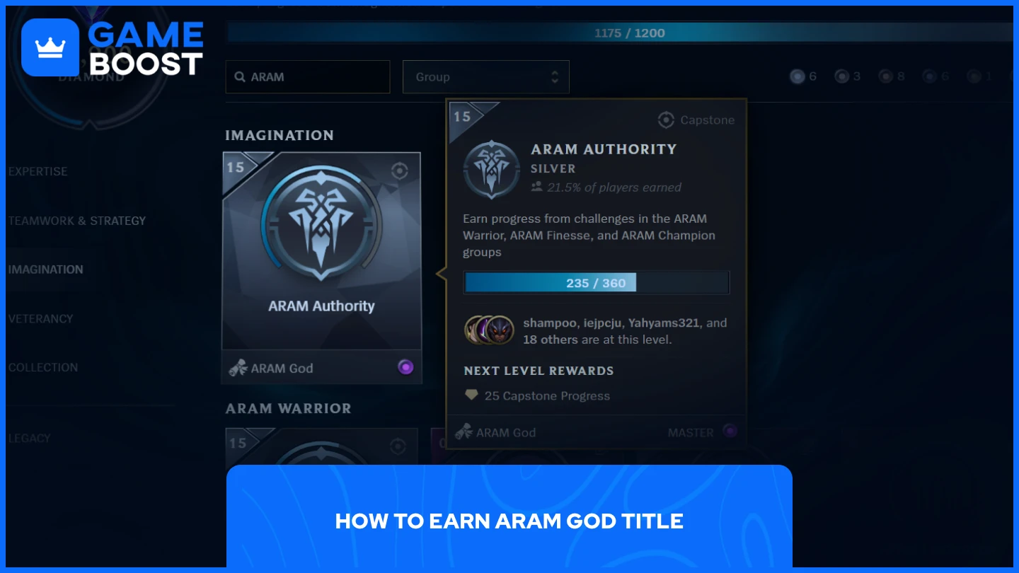 a picture of aram god challenge in league of legends