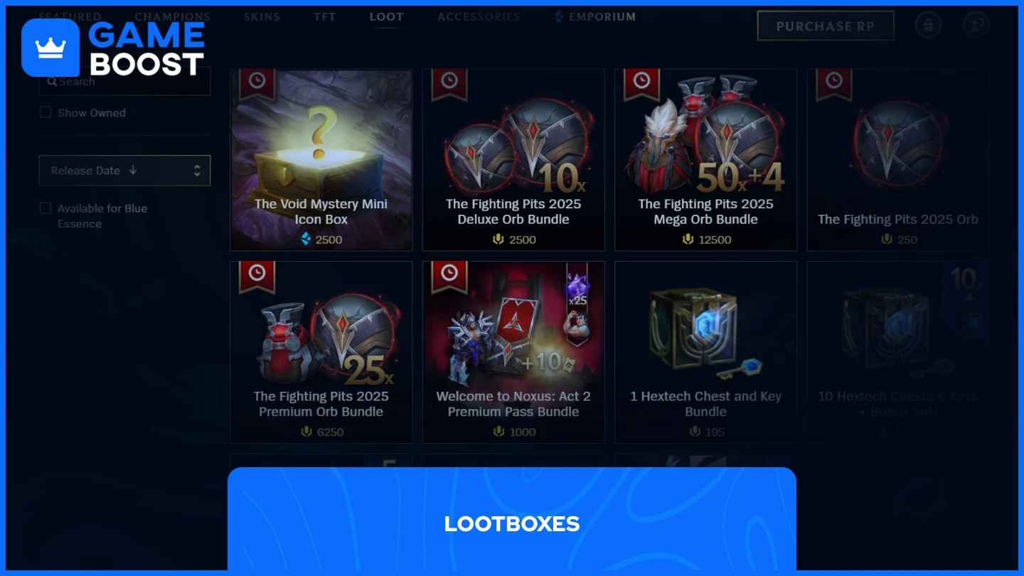 slika dućana s lootom u League of Legends