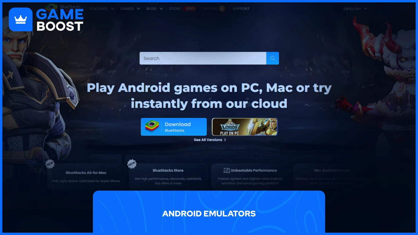 a picture of bluestacks android emulator