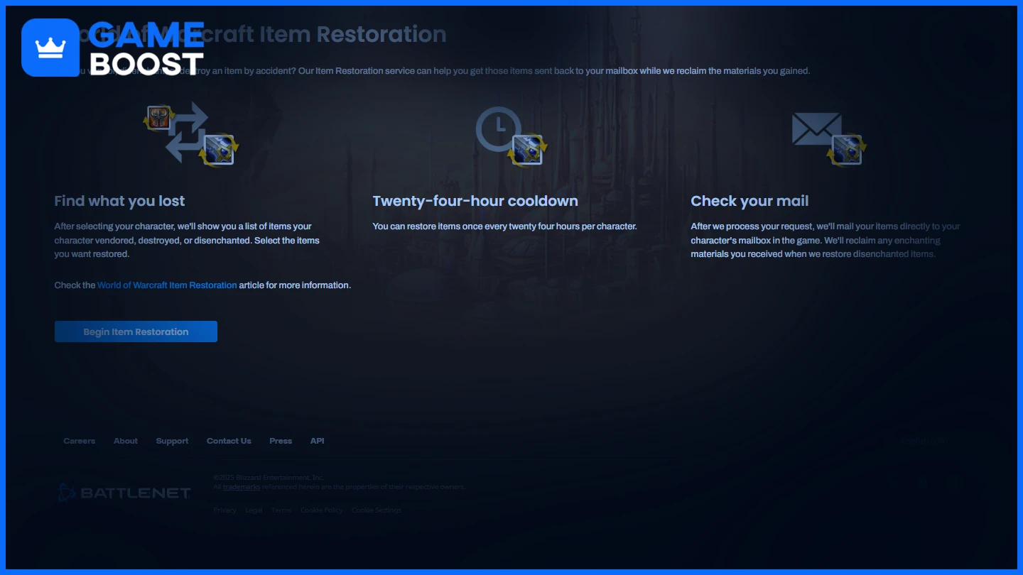 wow item restoration