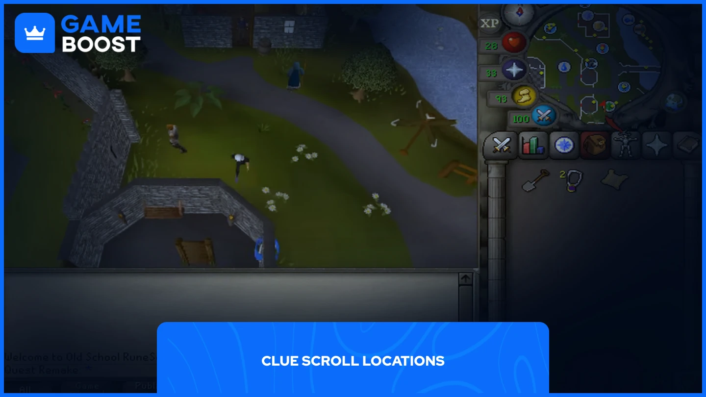 a picture of a character moving to a clue locations