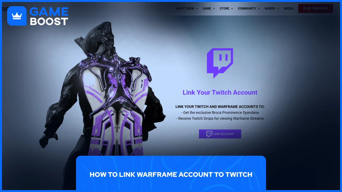 uma imagem da página para vincular conta Warframe ao Twitch