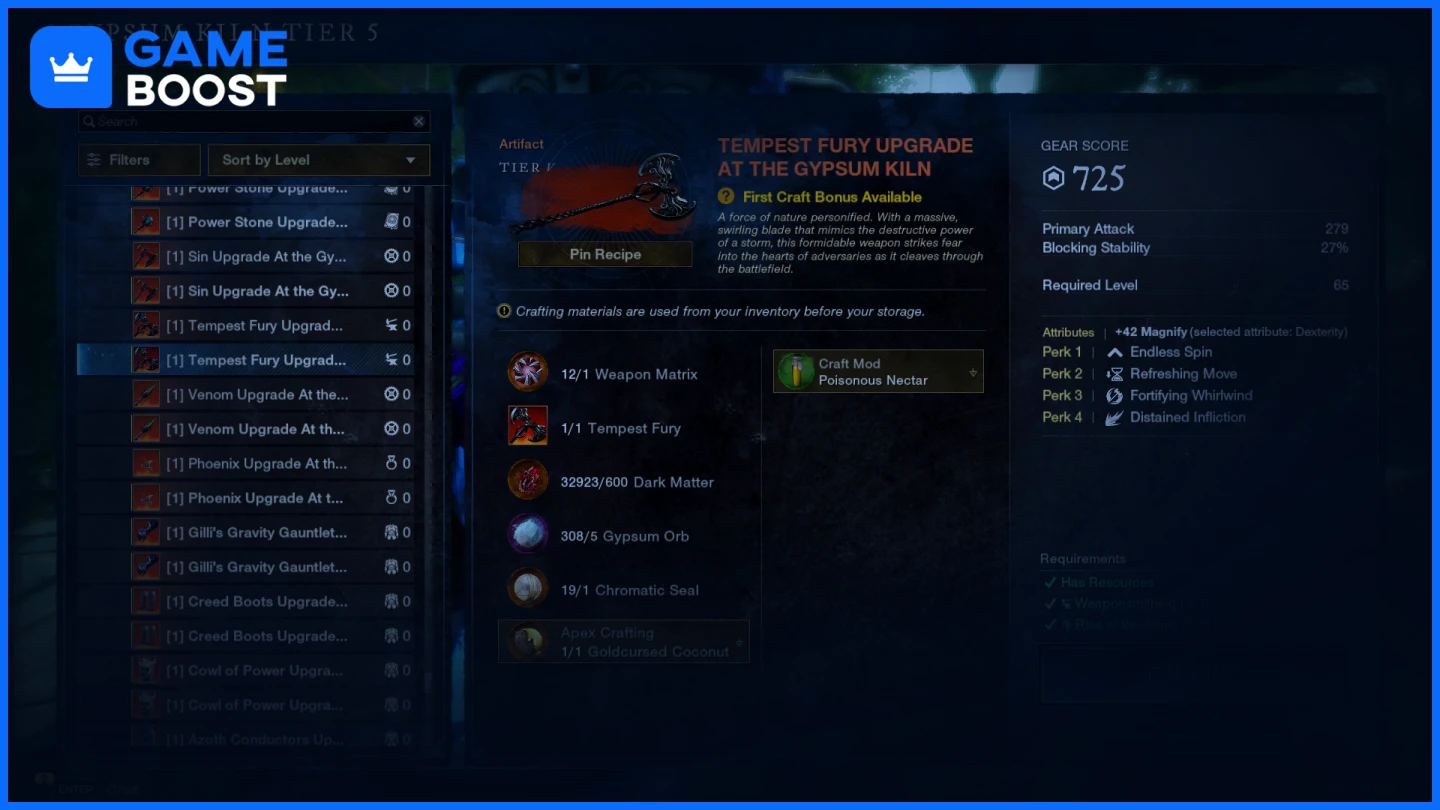 new world item upgrade