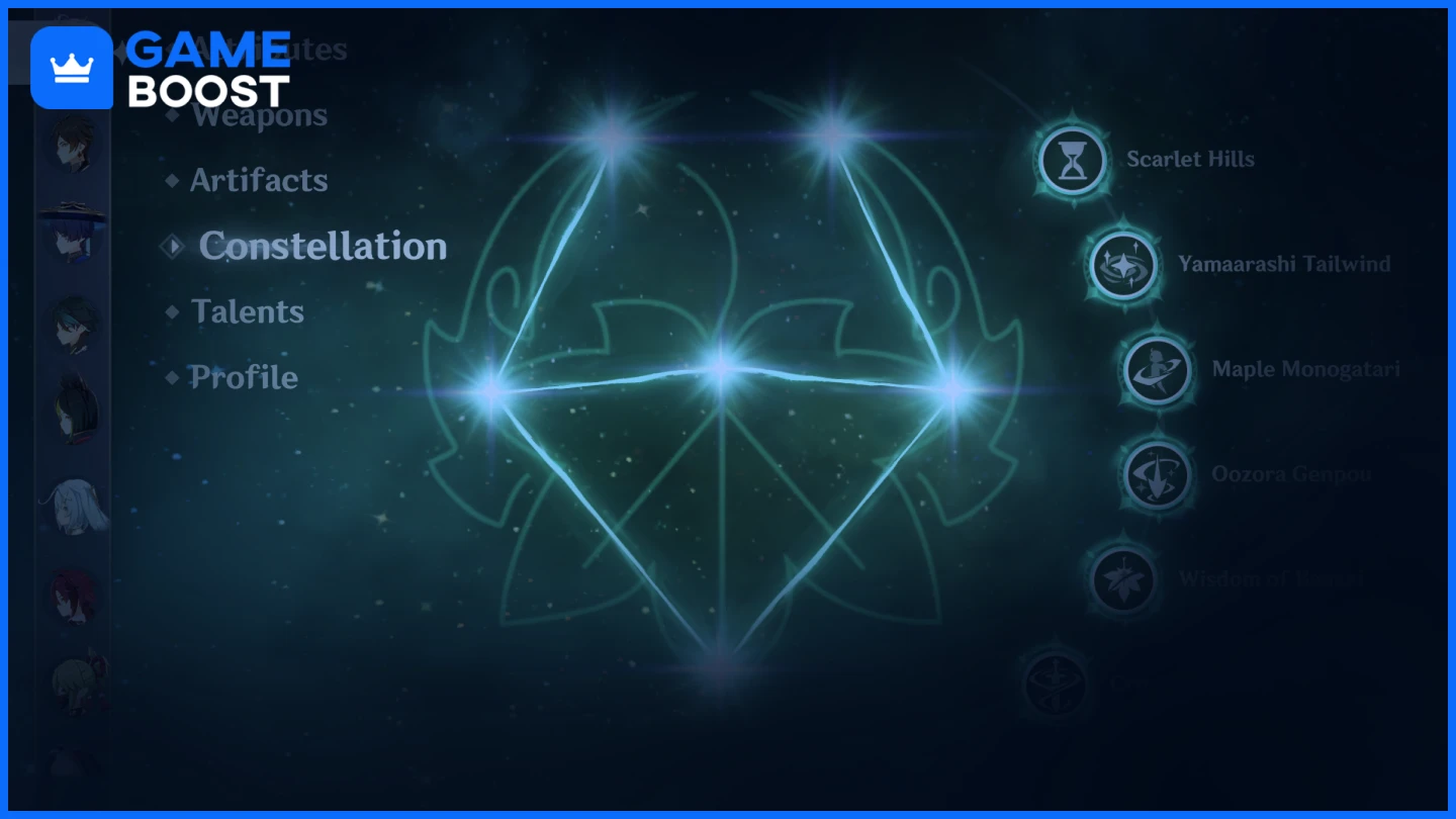 genshin impact kazuha constellations
