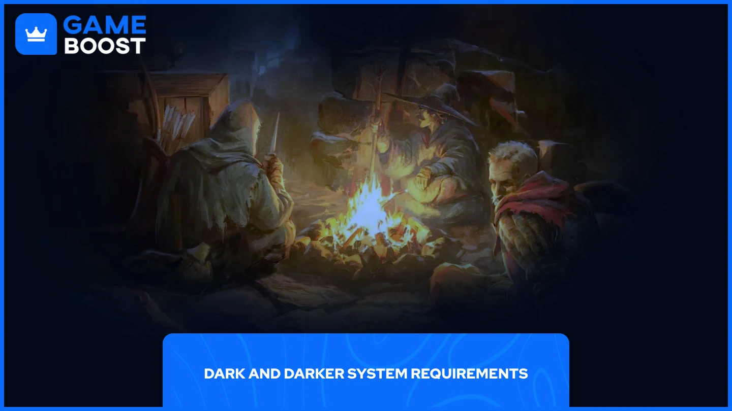 a picture of multiple players around a camp fire in dark and darker